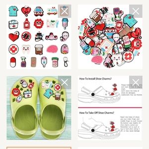 26PCS Shoe Decoration Charms, Medical Nurse Themed Shoe Charms Set, Cute Stethos